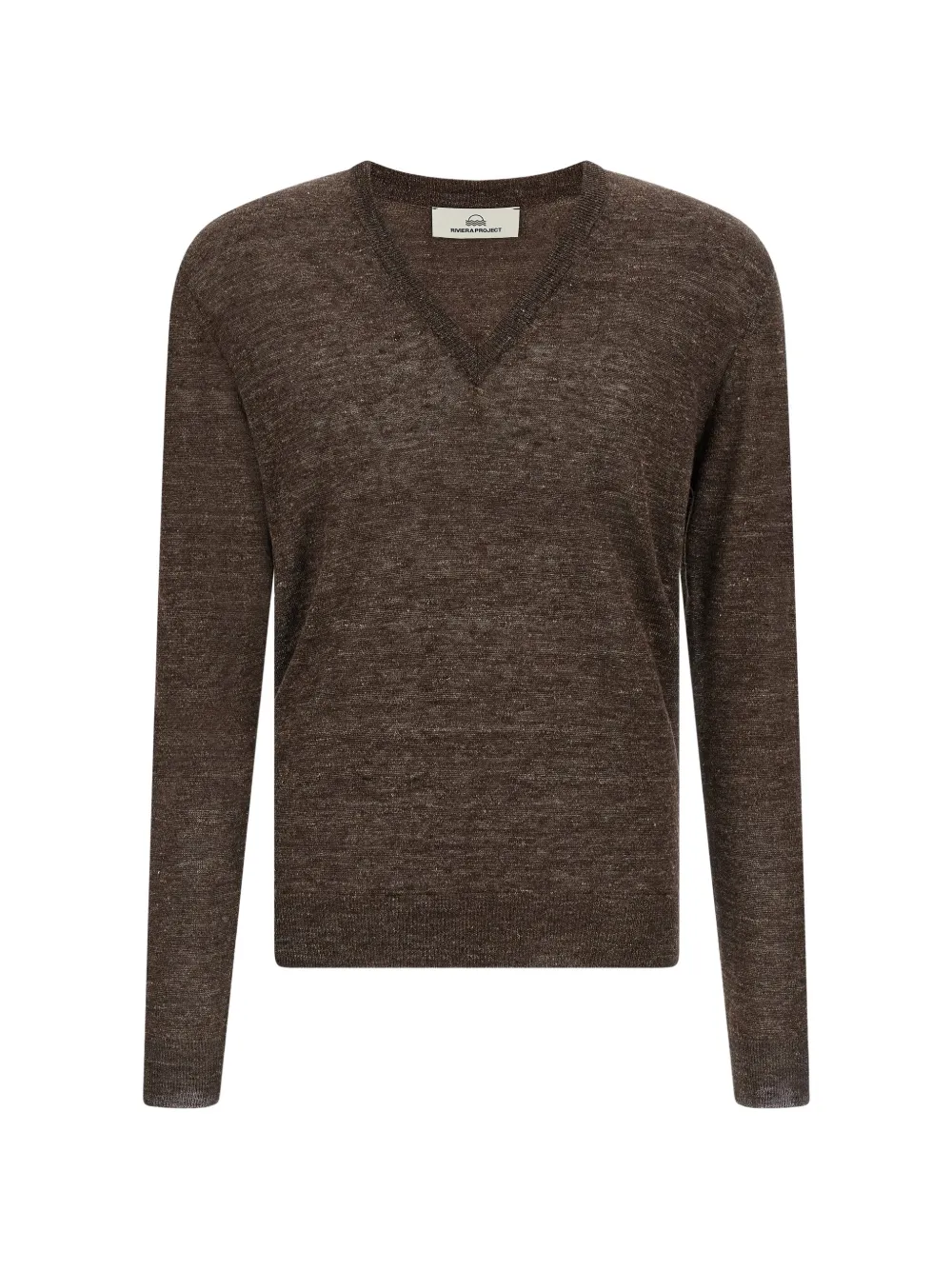 Riviera melange V-neck sweater - Braun