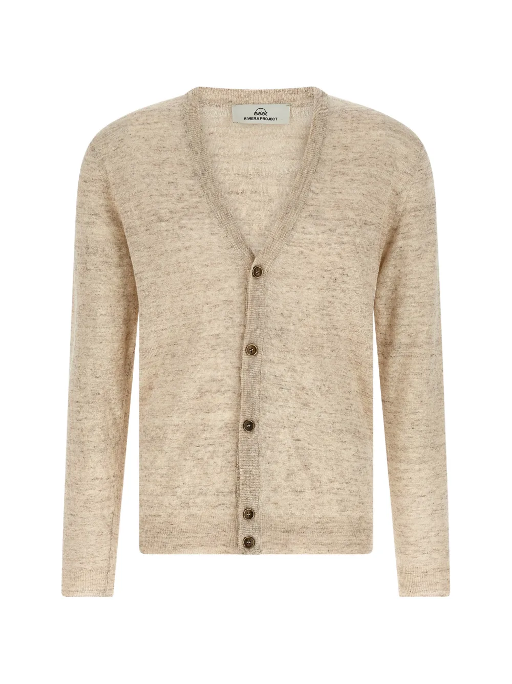 Riviera mélange V-neck cardigan - Neutrals
