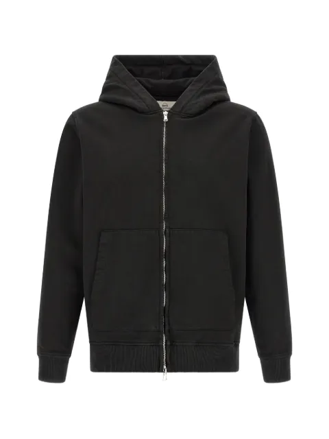 Riviera brushed cotton-zip hoodie
