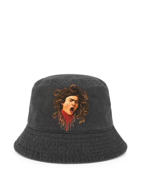 Melt graphic-print cotton bucket hat
