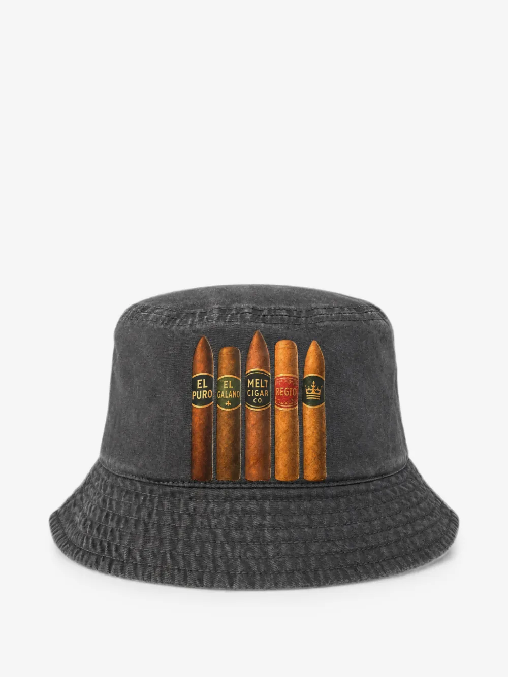 Melt graphic-print bucket hat | Black | Image 1