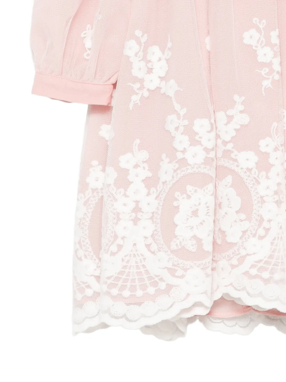 Patachou Jurk met afwerking van kant Roze