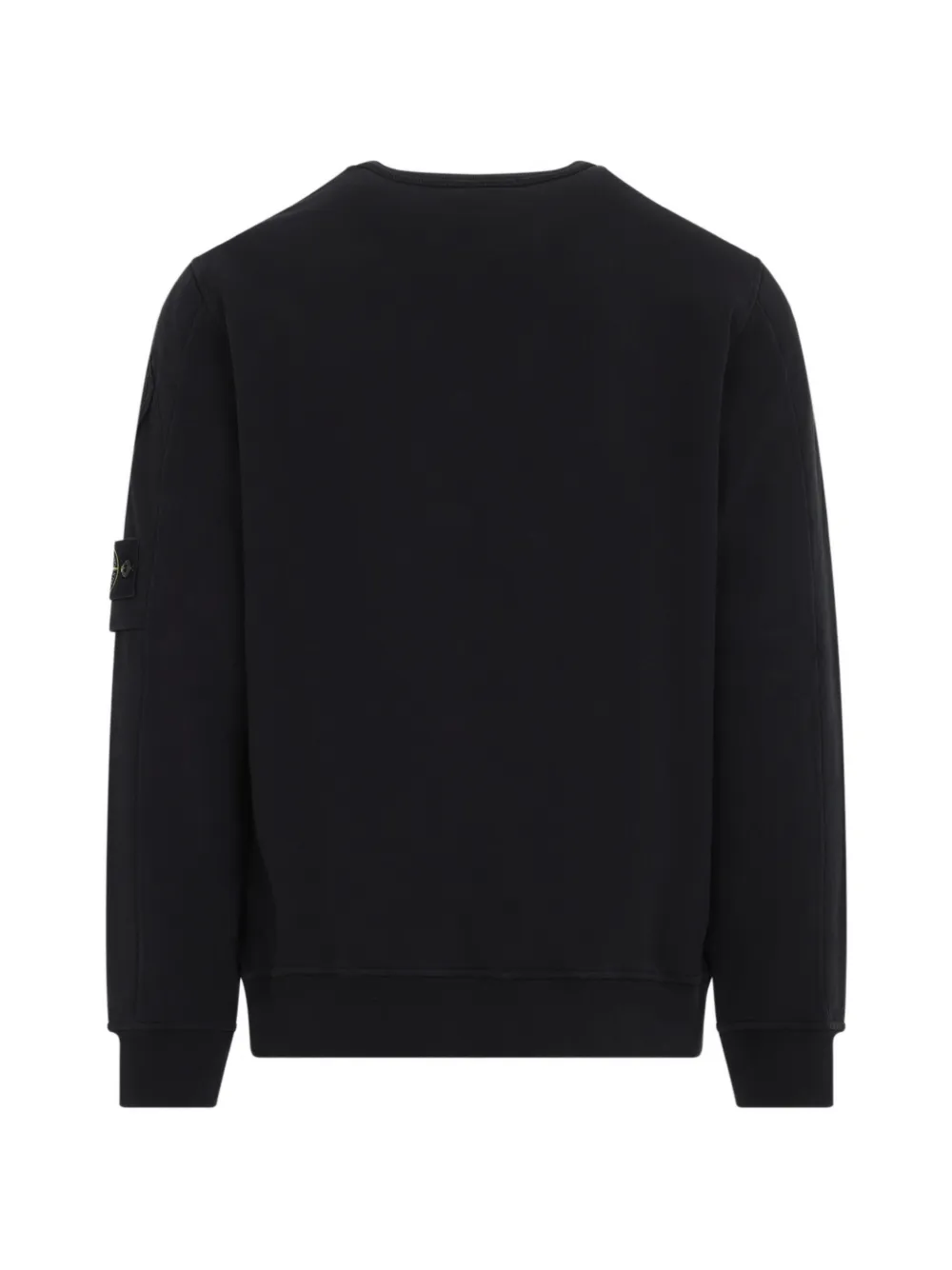 Stone Island 6100015 geborstelde katoenen-fleece sweater Zwart