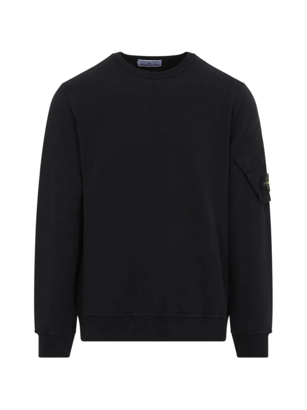 Stone Island logo-patch pocket sweatshirt - Nero