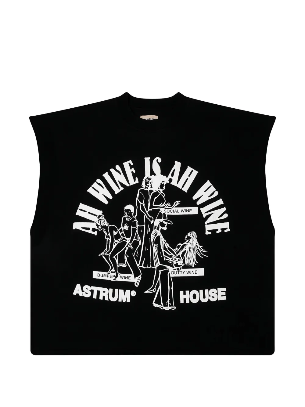astrum AH Wine graphic-print tank top - Schwarz