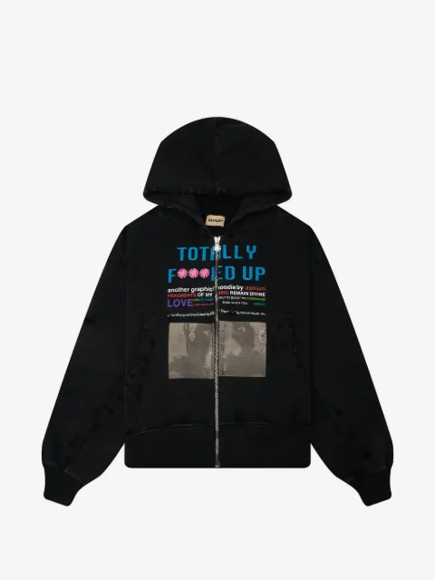 astrum TFU graphic-print zip-up hoodie