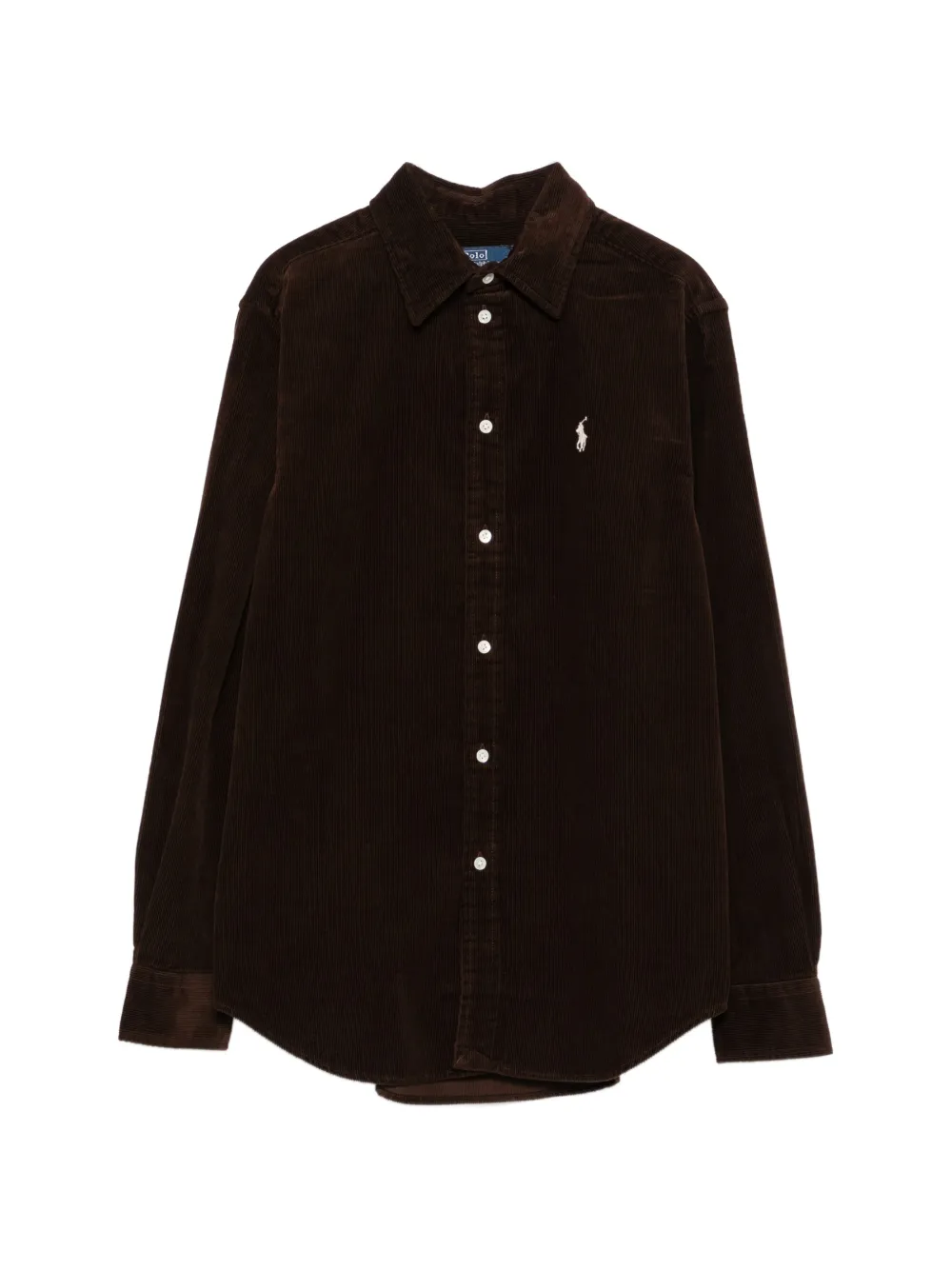 Polo Ralph Lauren corduroy embroidered-logo shirt - Braun