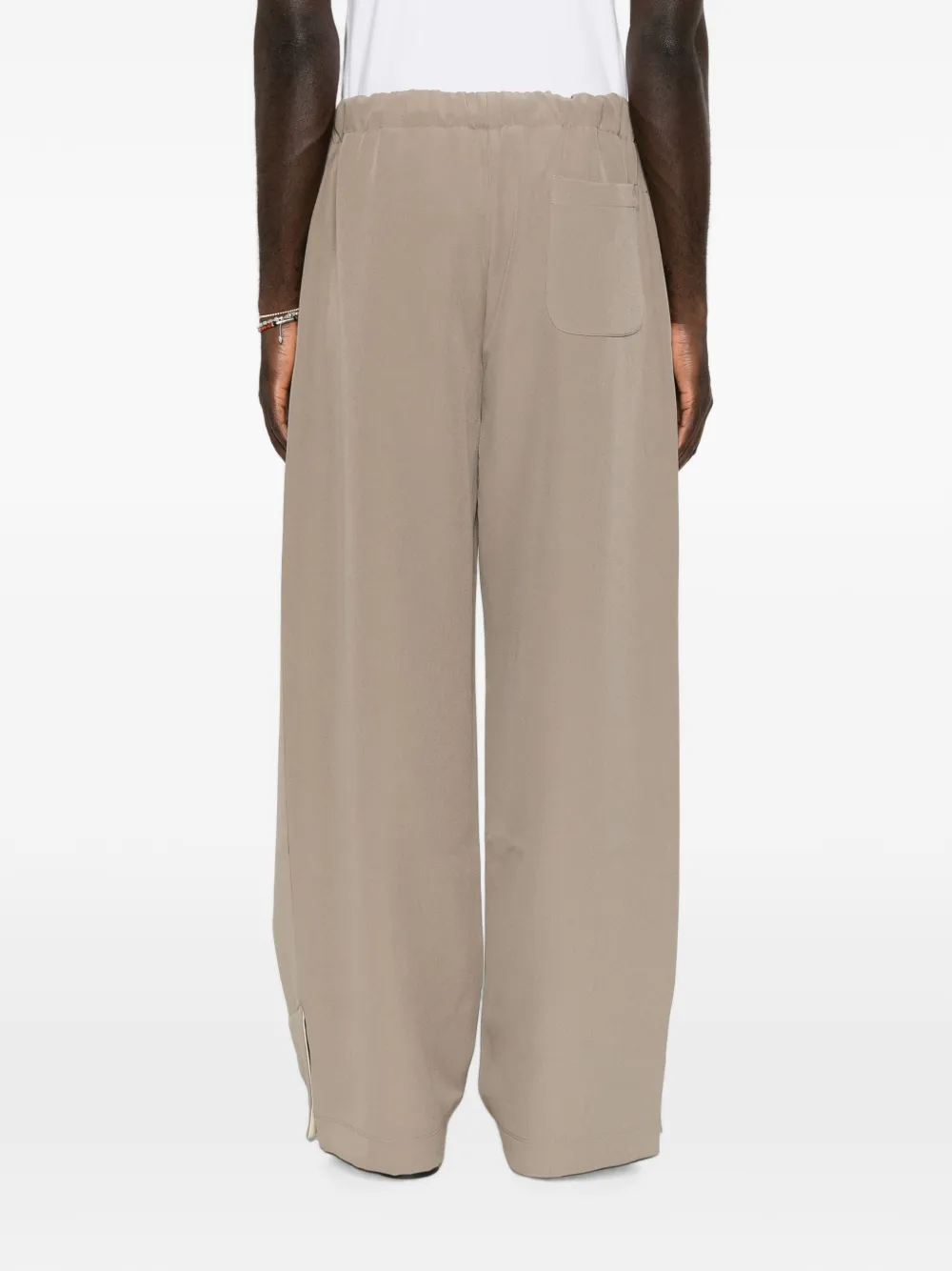 AMIRI Broek met elastische tailleband en logopatch Beige