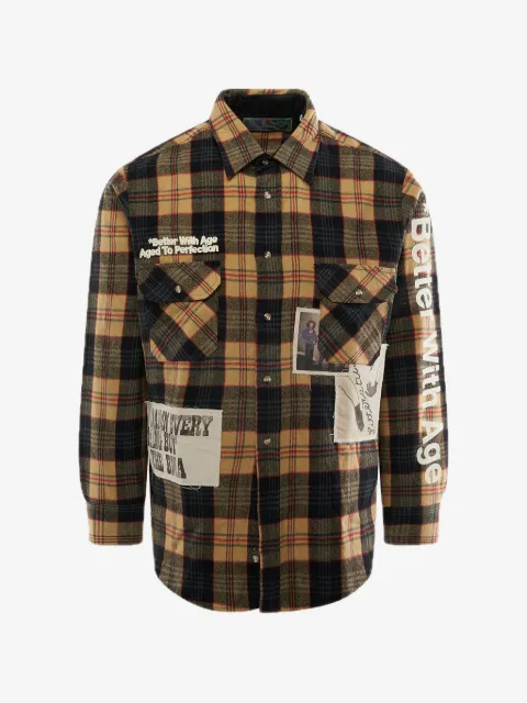 Better with Age  patchwork-design shirt