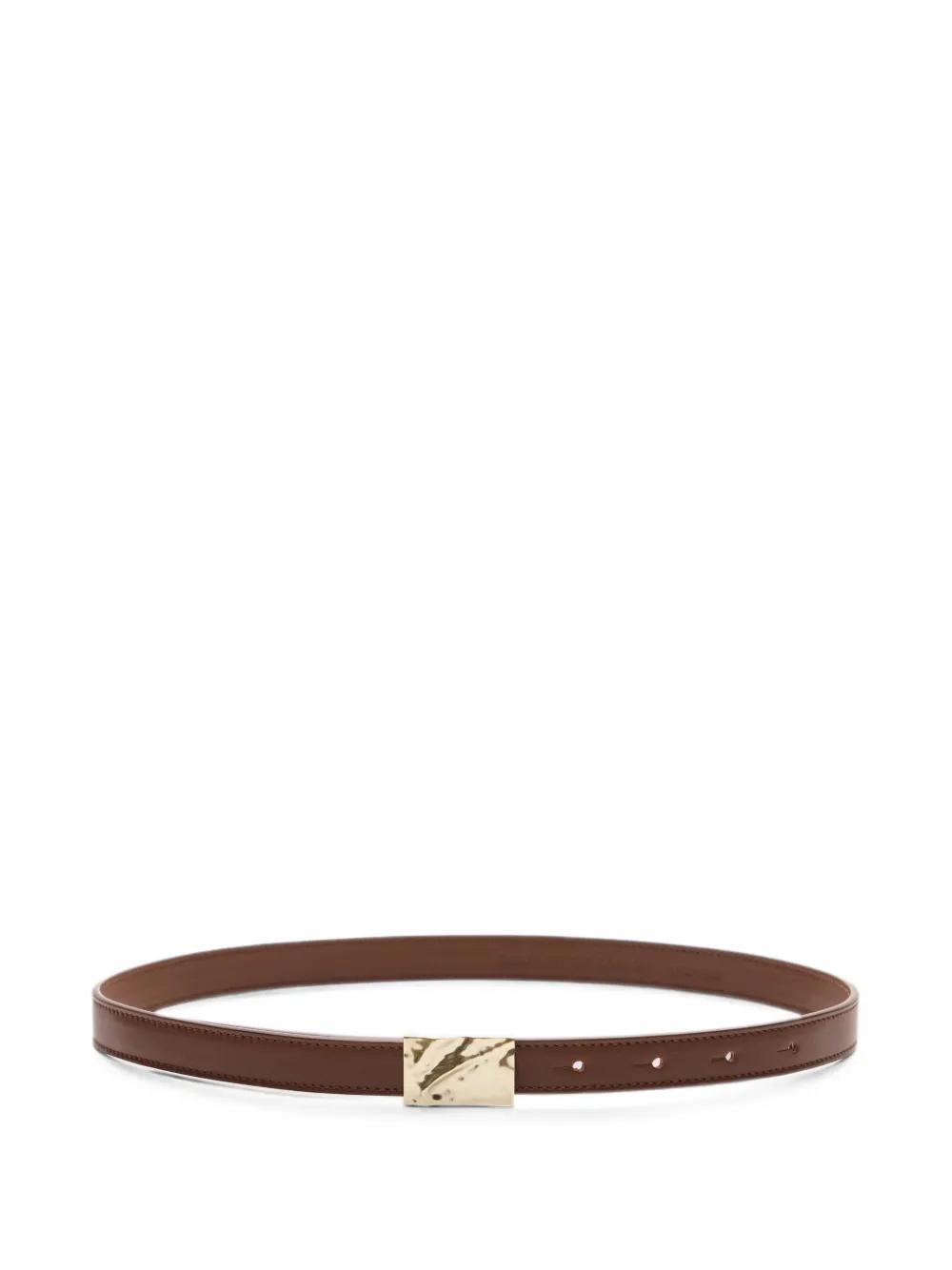 LouLou de Saison Minar Lds embossed-buckle leather belt - Brown