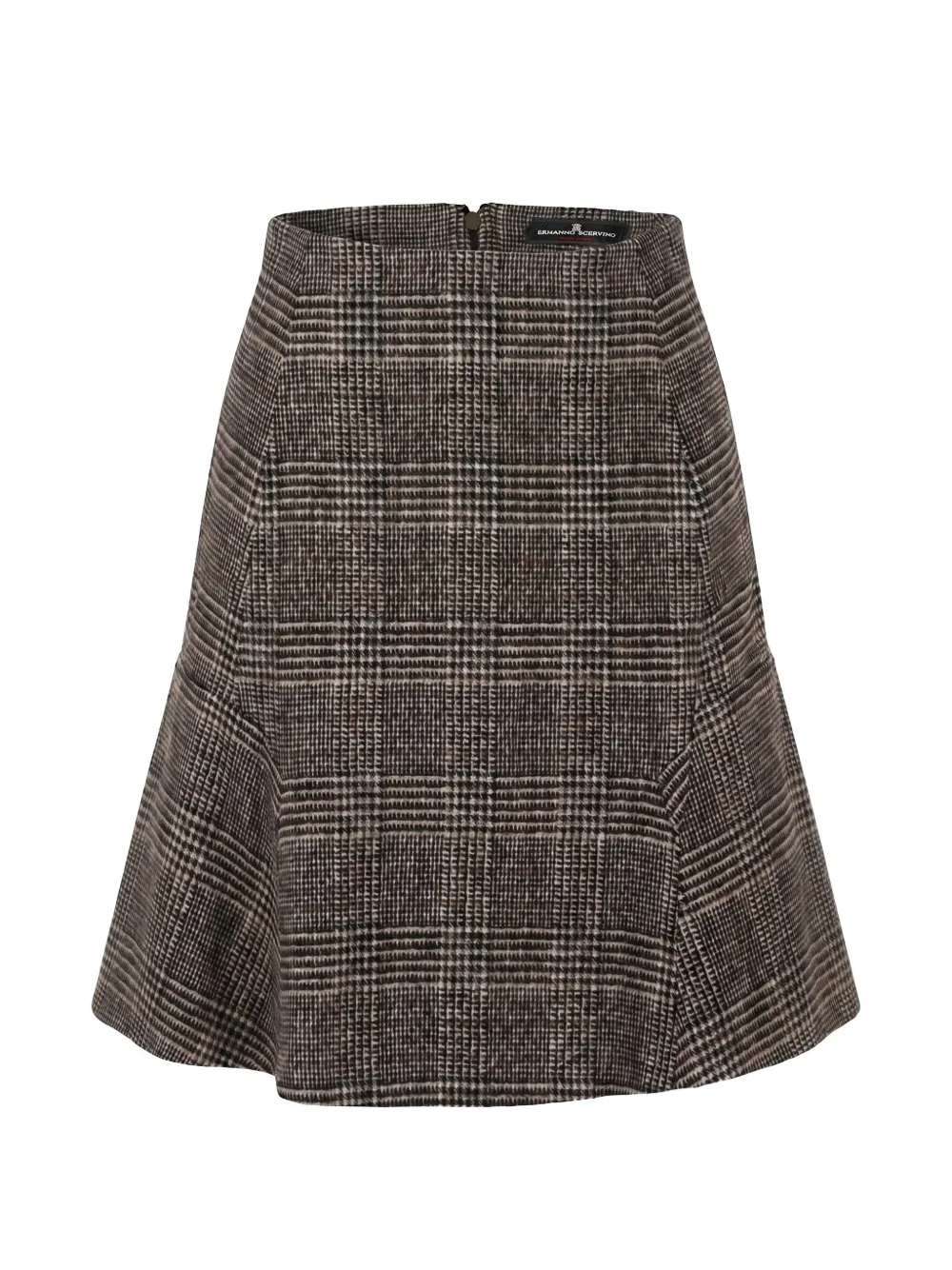 Ermanno Scervino Prince of Wales-check wool mini skirt - Marrone