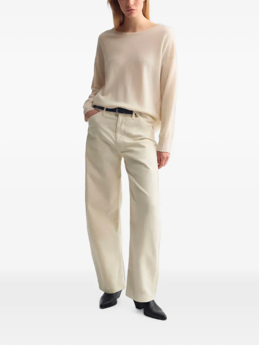 Nili Lotan Broek met wijde pijpen Beige