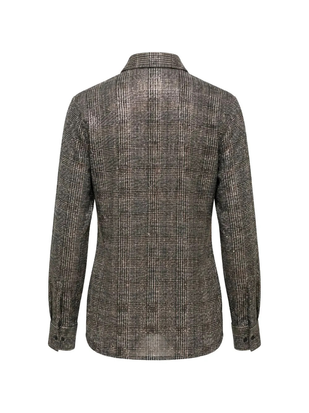 Ermanno Scervino Prince of Wales geruit blouse met lange mouwen Grijs