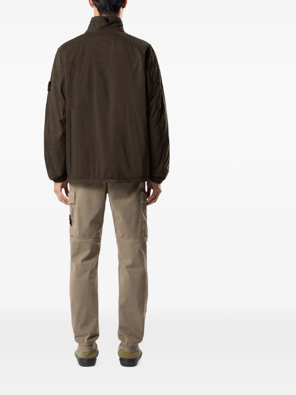 Stone Island 3100033 joggingbroek van biologisch stretchkatoen met gebroken keperbinding en 'OLD'-effect Groen