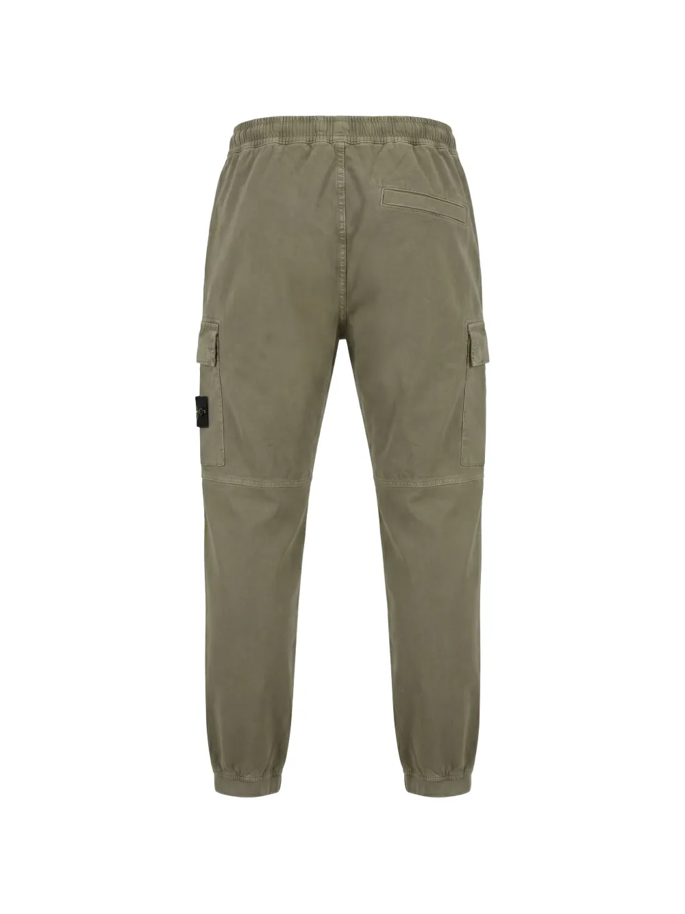 Stone Island 3100033 joggingbroek van biologisch stretchkatoen met gebroken keperbinding en 'OLD'-effect Groen