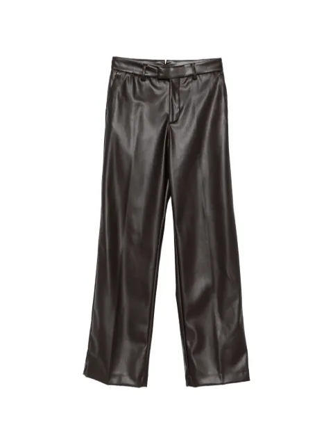 Berwich faux-leather wide-leg trousers