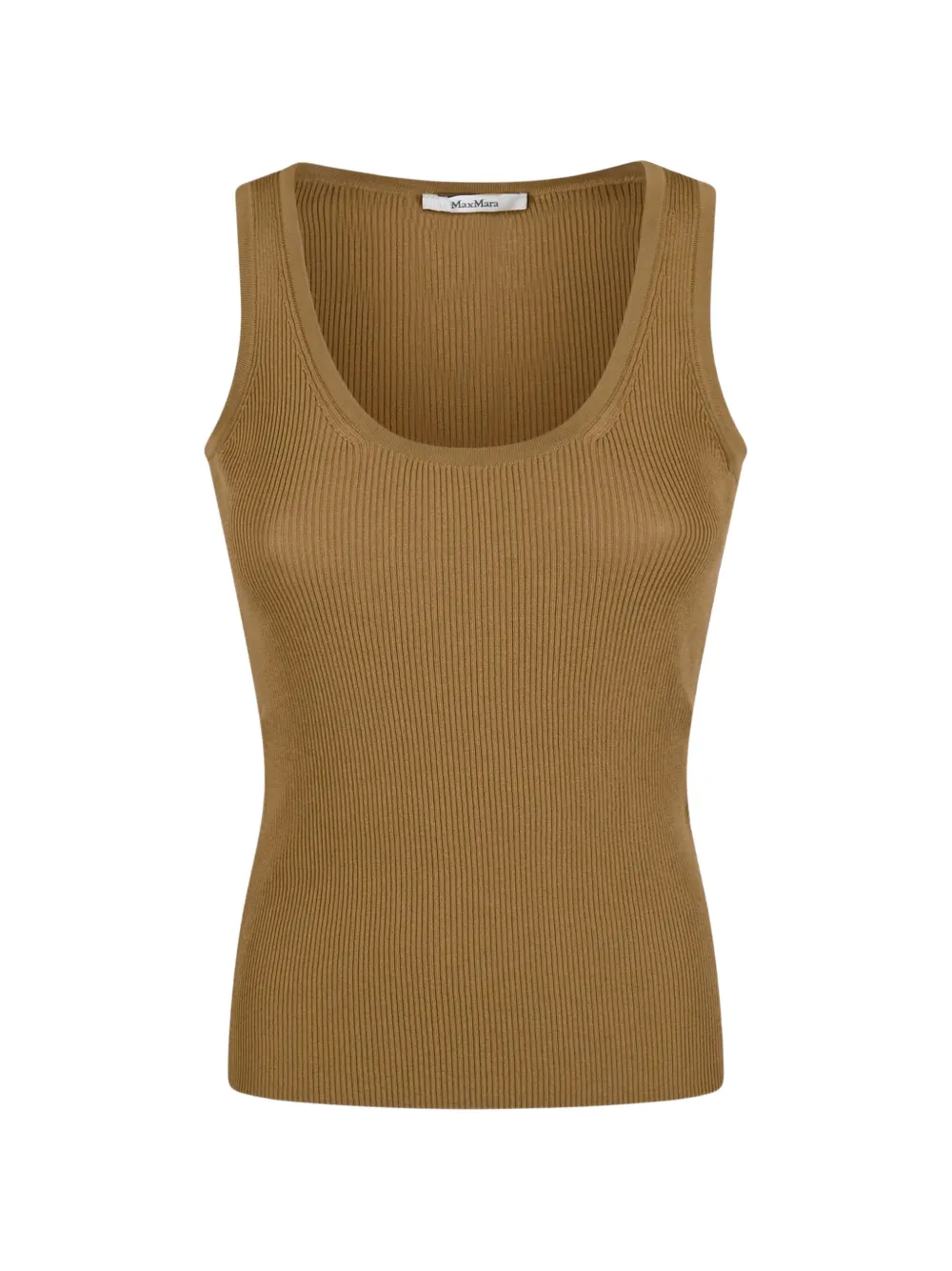 Max Mara ribbed-knit top - Marrone