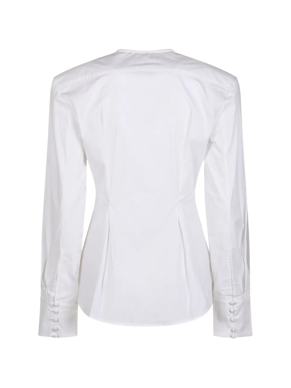 ROTATE BIRGER CHRISTENSEN Blouse met V-hals en bloem-applicatie Wit
