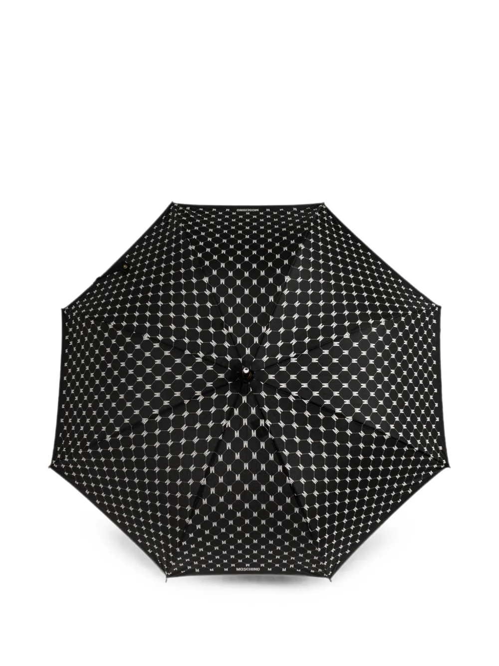 Moschino Monogram-print Umbrella In Black