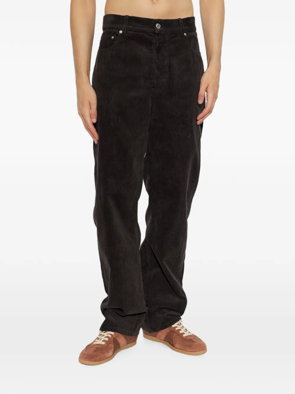 A.P.C. Solar ribfluwelen broek Zwart