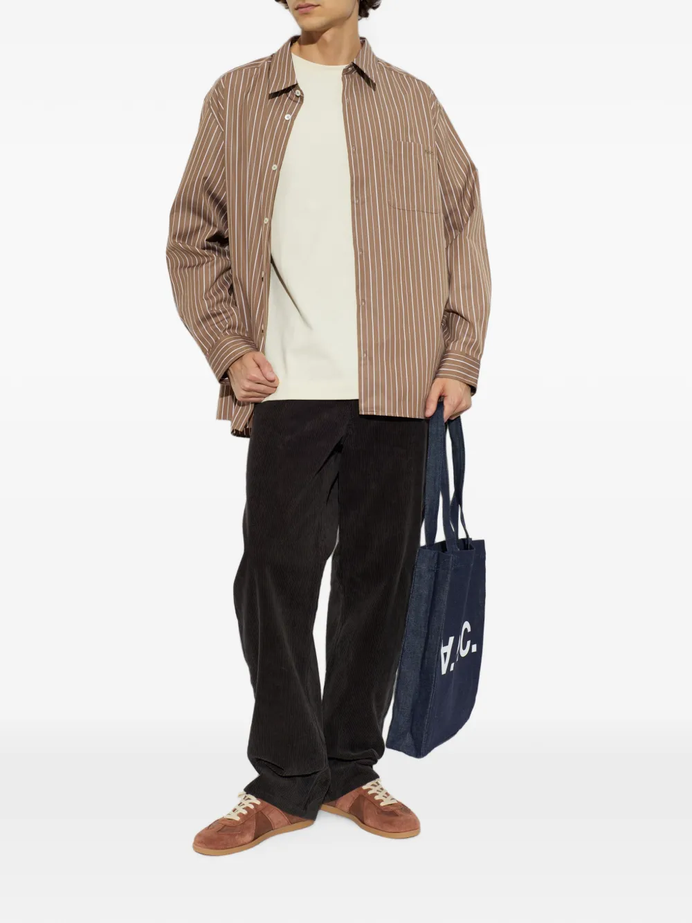 A.P.C. Solar ribfluwelen broek Zwart