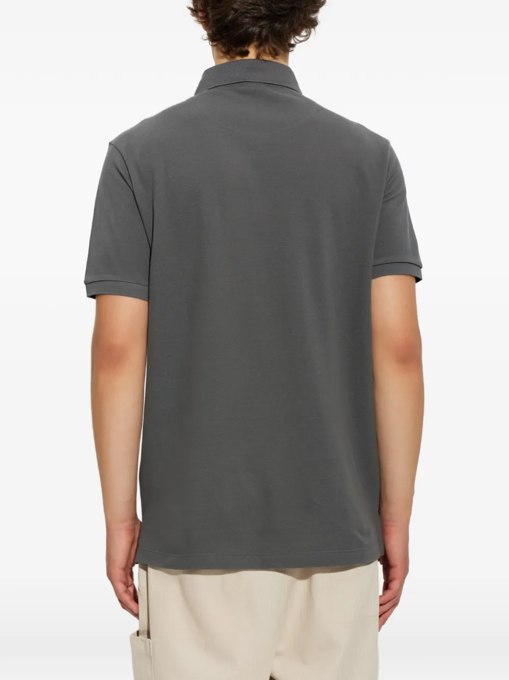 ETRO embroidered-logo polo shirt Grijs