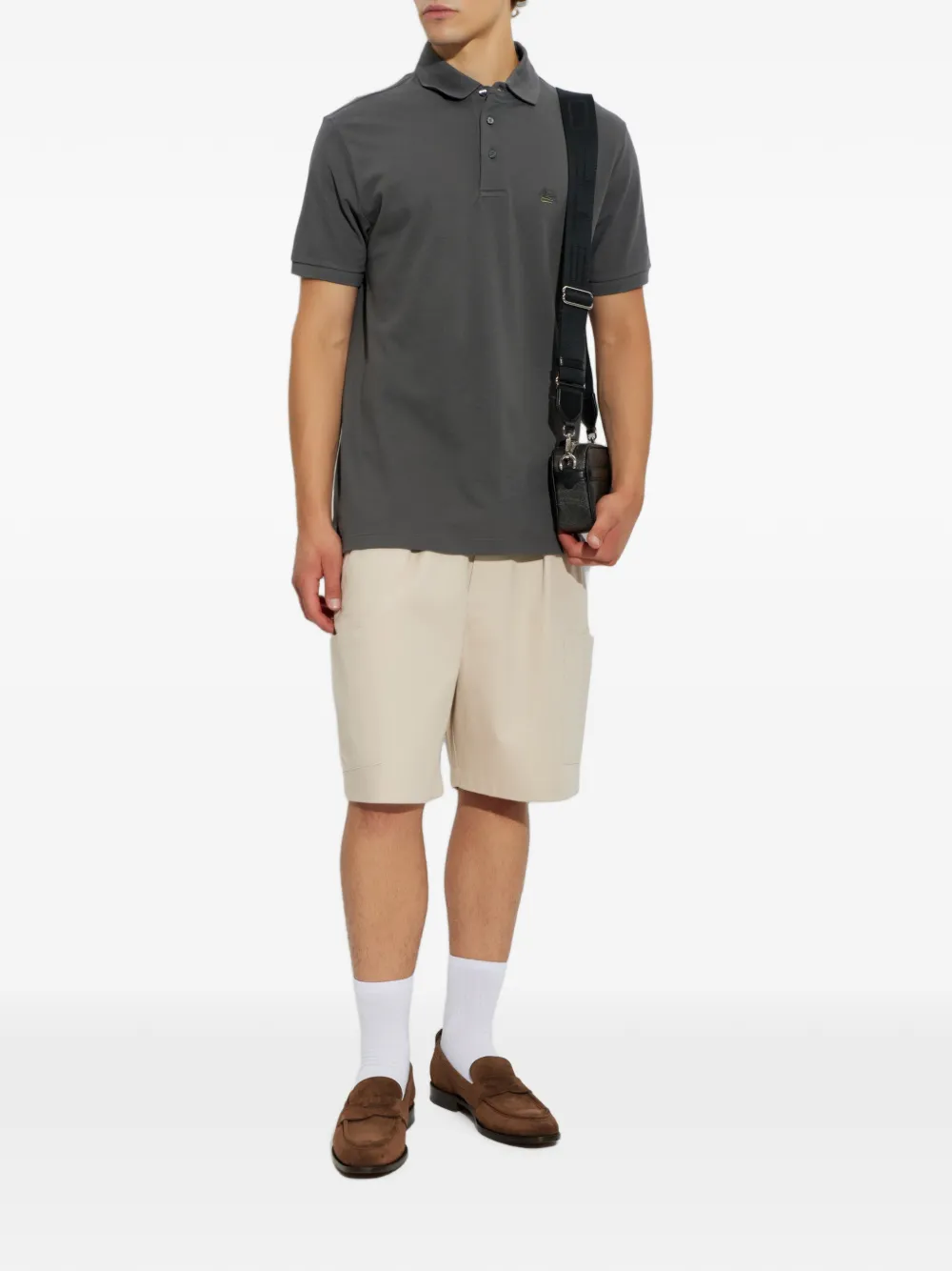 ETRO embroidered-logo polo shirt Grijs