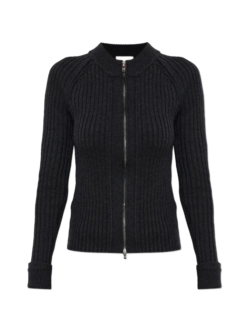 ISABEL MARANT Vice ribbed zip-up cardigan - Grigio