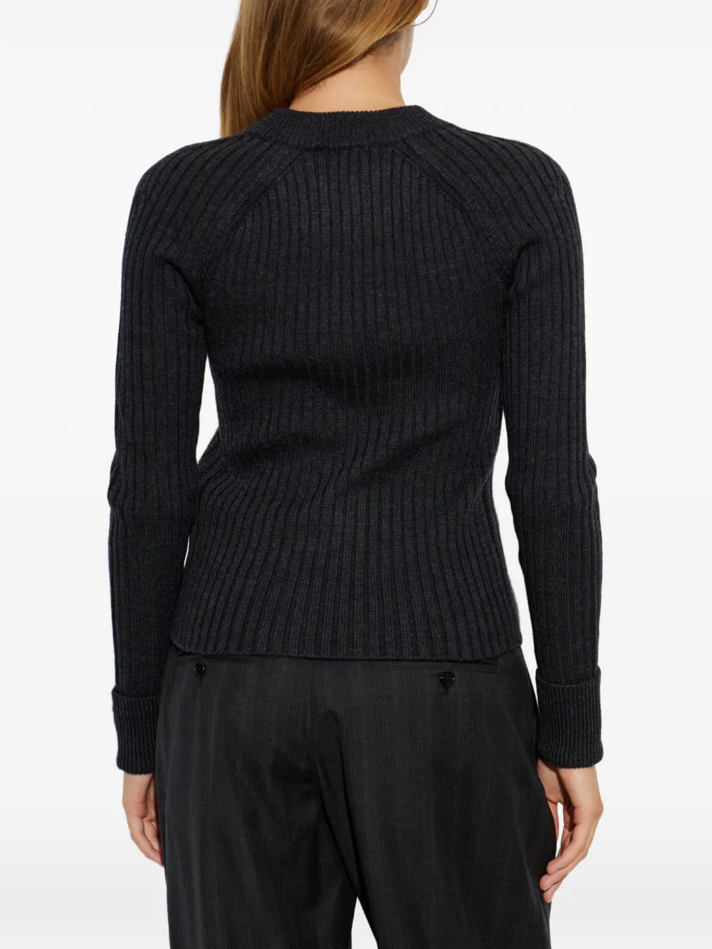 ISABEL MARANT Vice geribbeld vest met rits Grijs