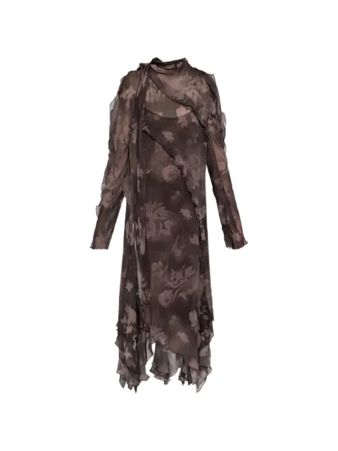 Diesel vestido midi con estampado floral