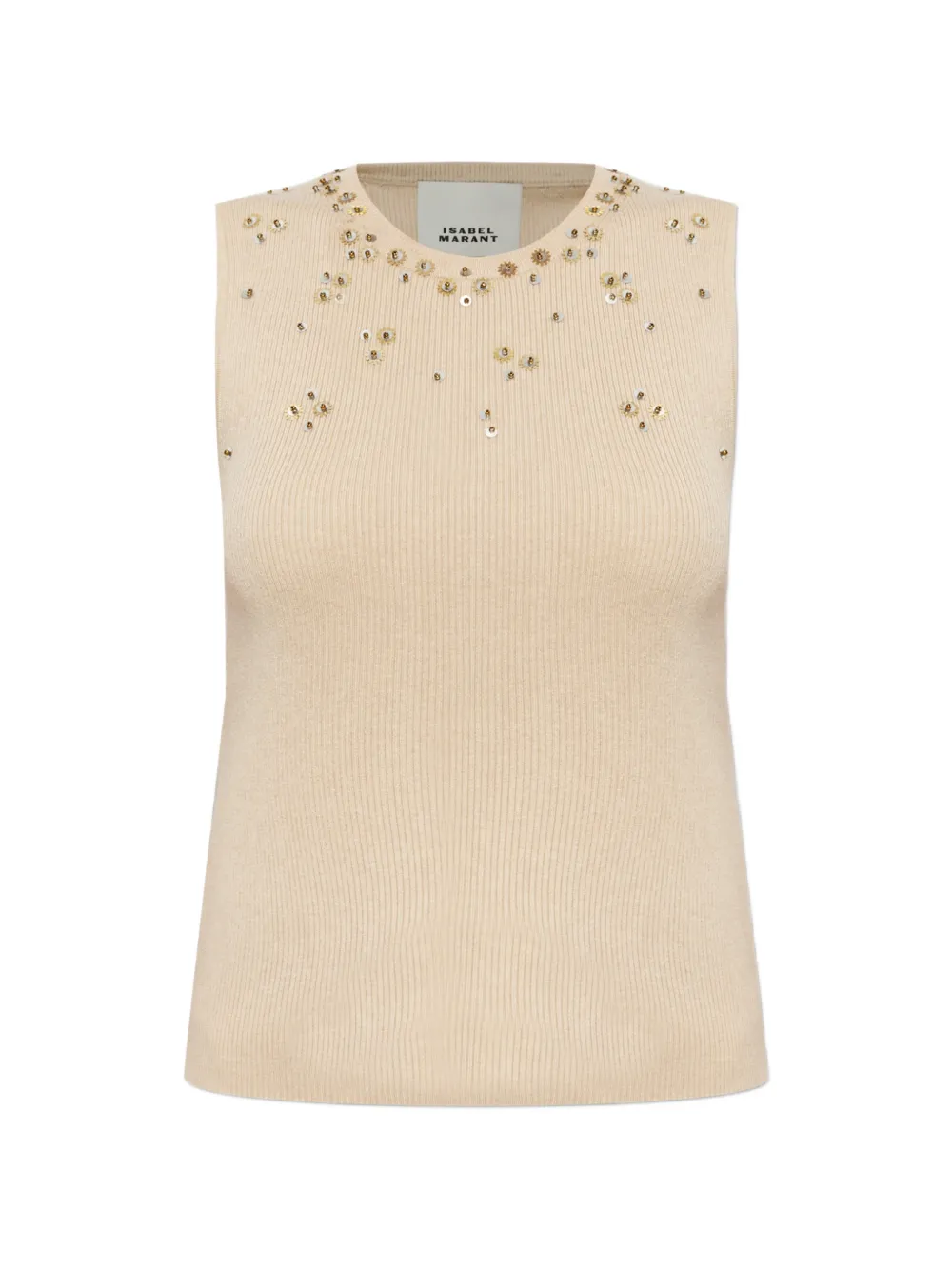 ISABEL MARANT Apoline sequin-embellished top - Toni neutri