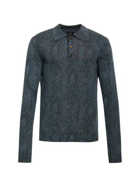 ETRO paisley-print polo shirt