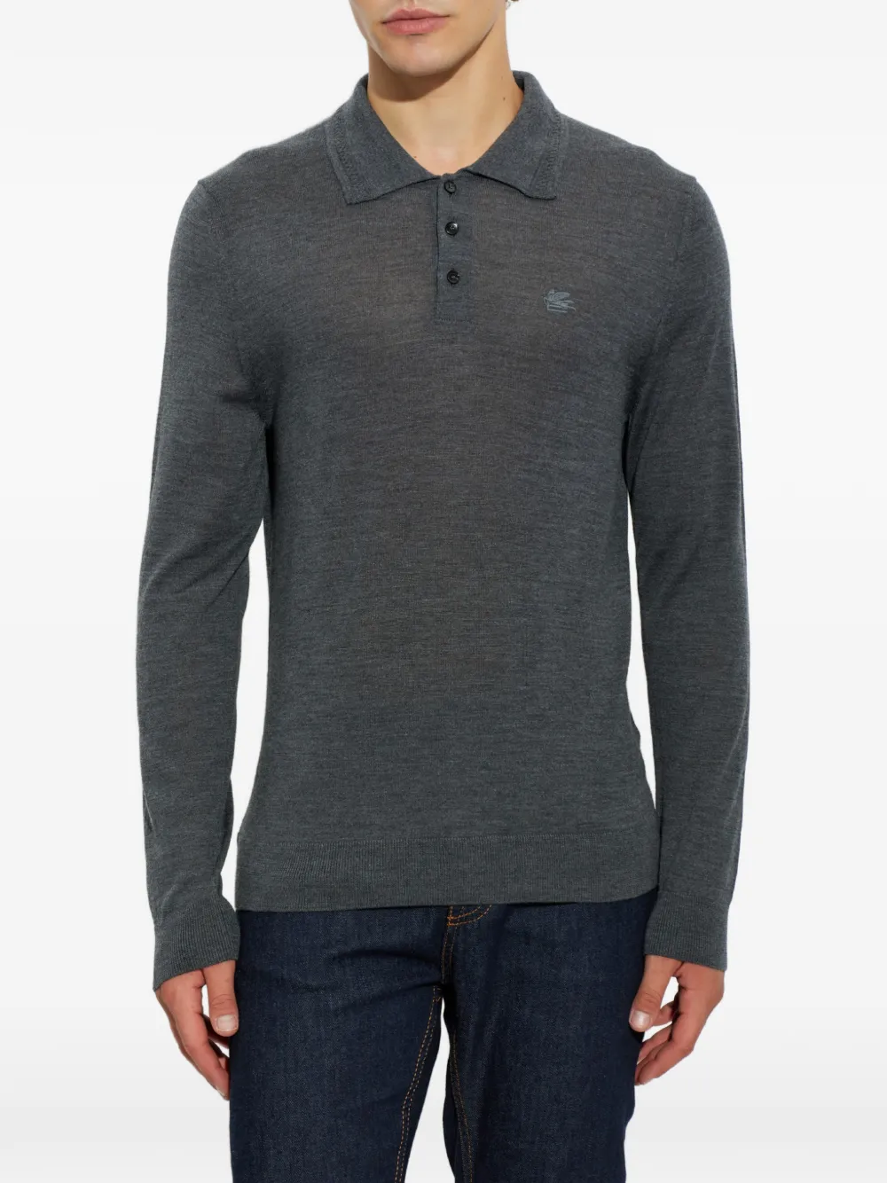 ETRO Poloshirt met lange mouwen Grijs
