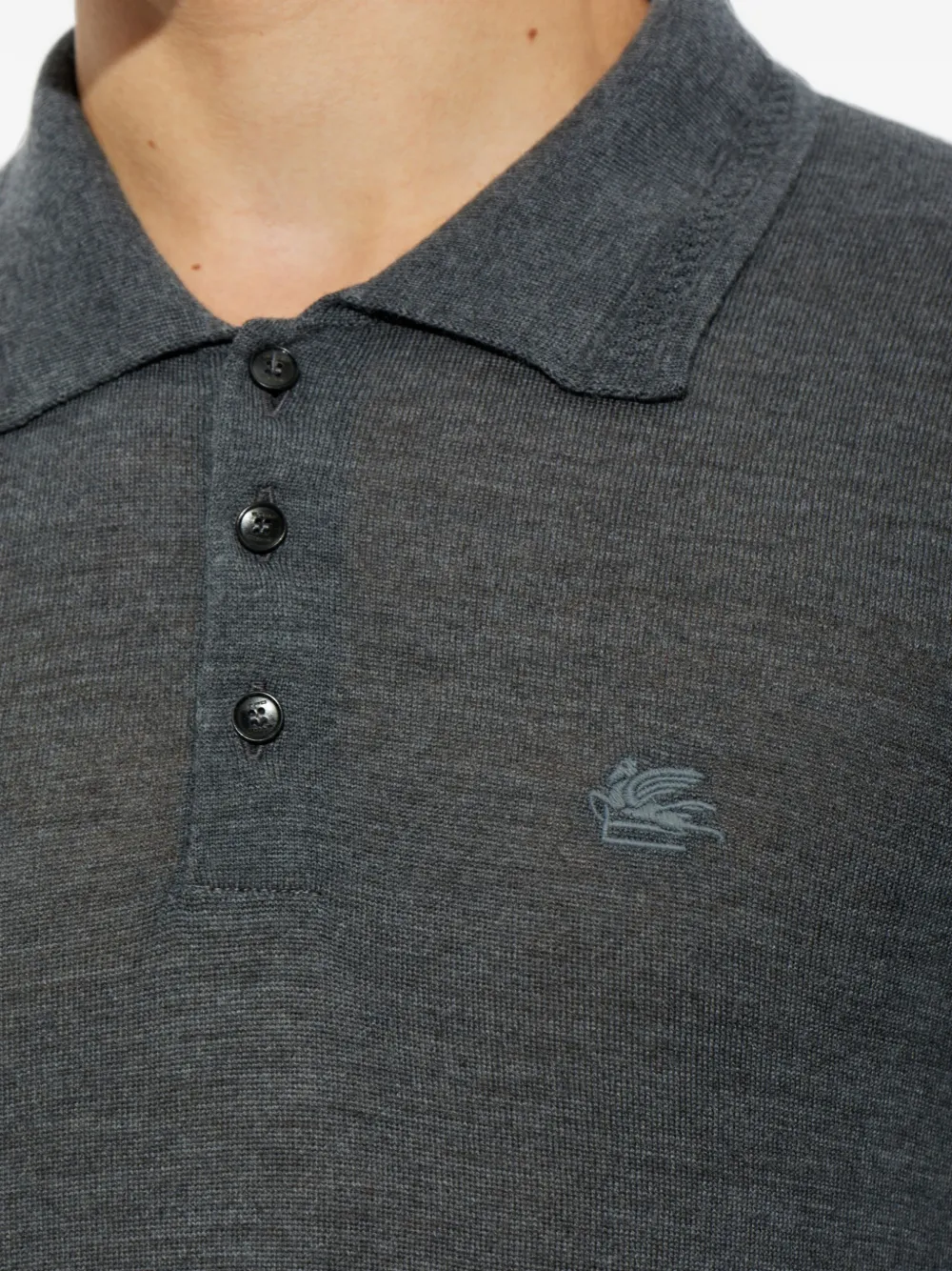 ETRO Poloshirt met lange mouwen Grijs