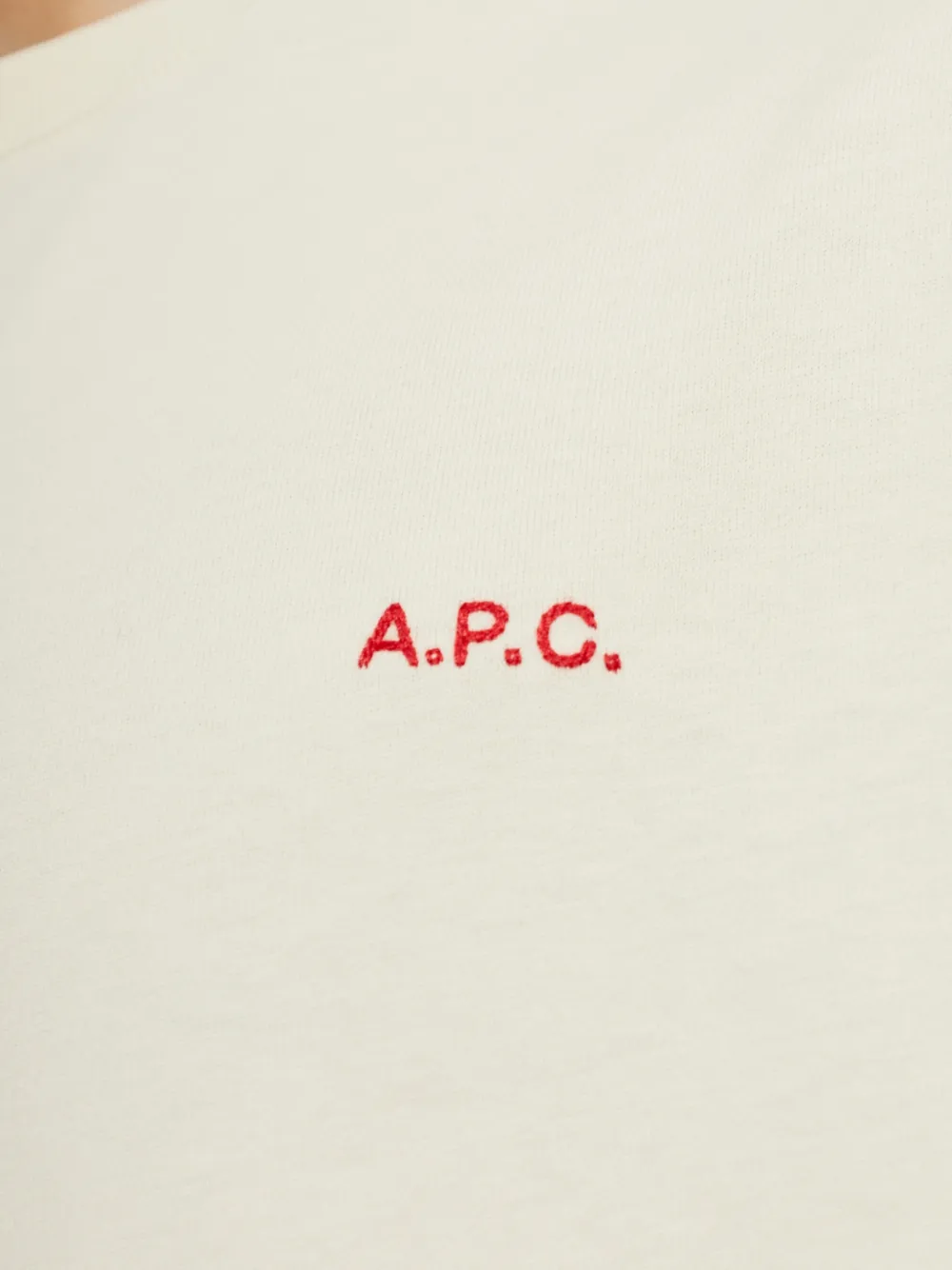A.P.C. Oliver T-shirt met geborduurd logo Beige