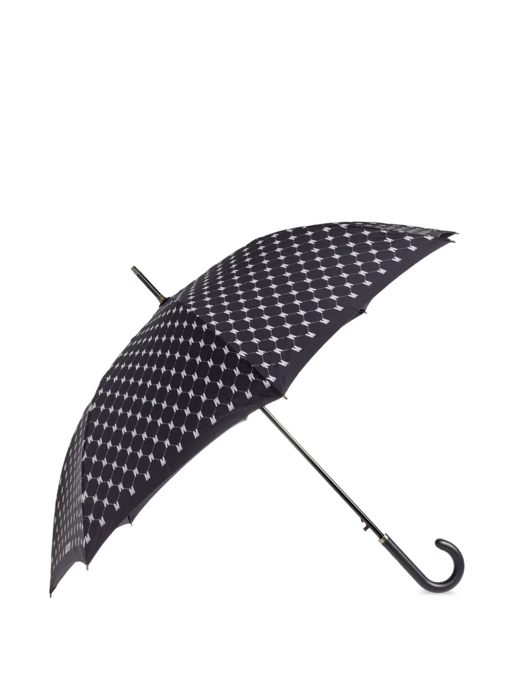 Moschino Paraplu met monogram-print en gewelfd handvat Blauw