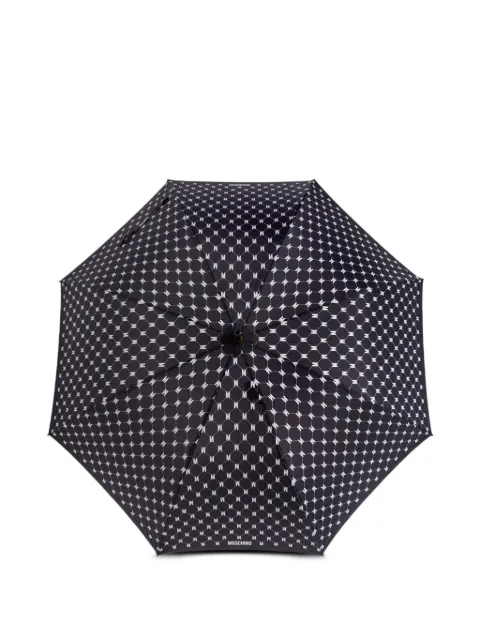 Moschino monogram-print curved-handle umbrella