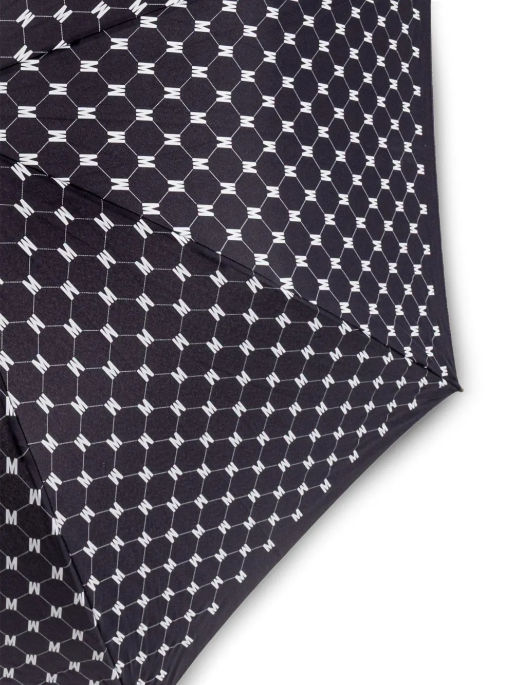 Moschino Paraplu met monogram-print en gewelfd handvat Blauw