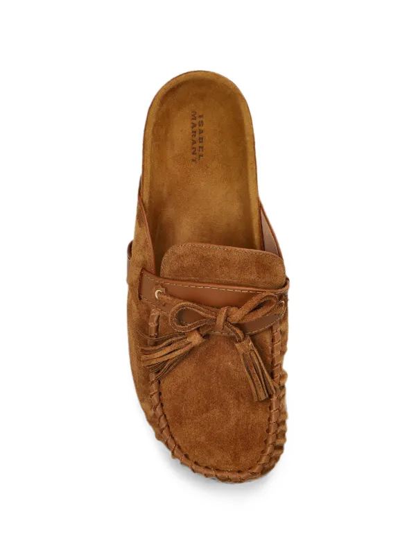 ISABEL MARANT Malvin tassel-detail Mules | Brown | FARFETCH