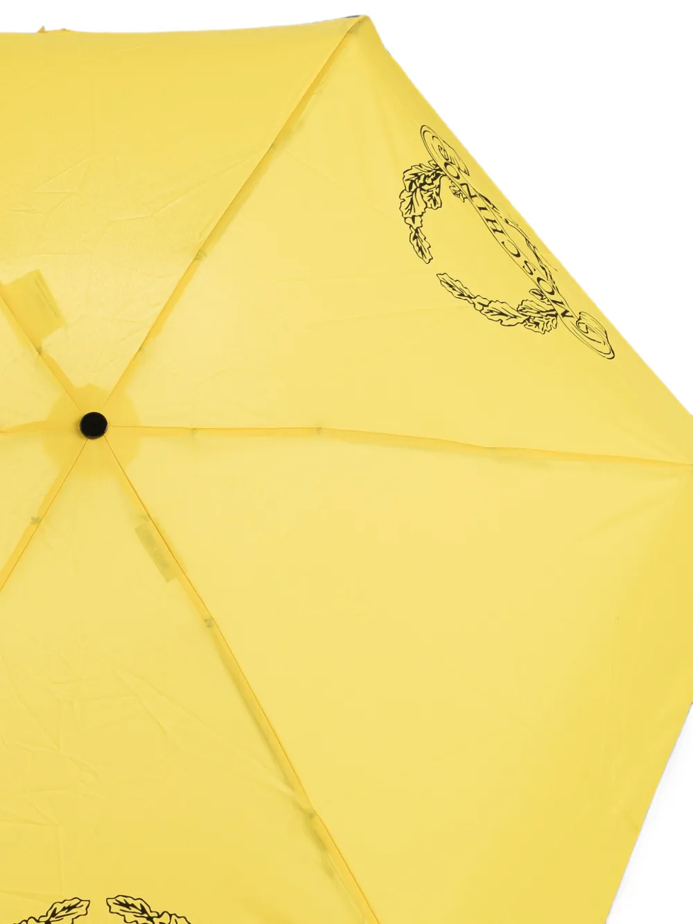 Moschino Opvouwbare paraplu met logoprint Geel