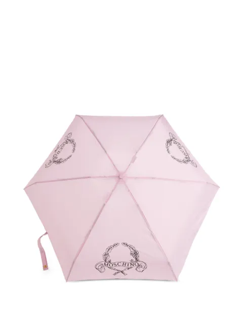Moschino logo-print folding umbrella