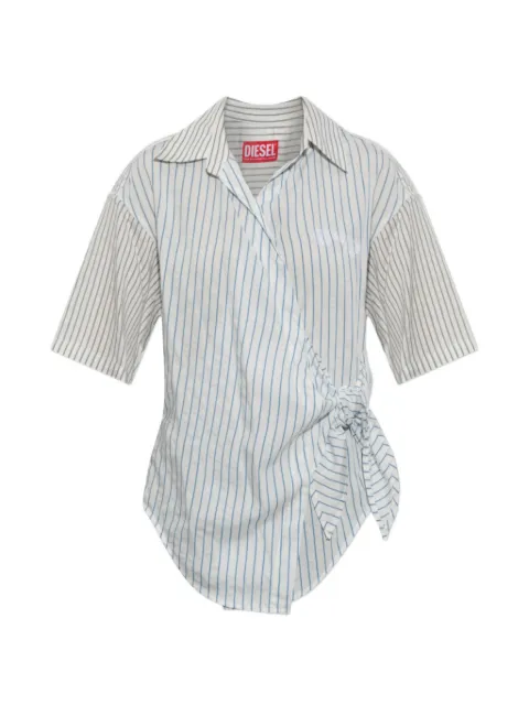 Diesel C DELPHOS SS striped tie-fastening shirt