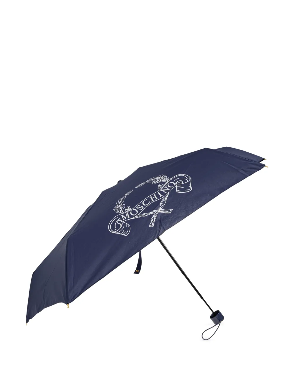 Moschino Opvouwbare paraplu met logoprint Blauw