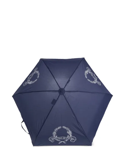 Moschino logo-print folding umbrella