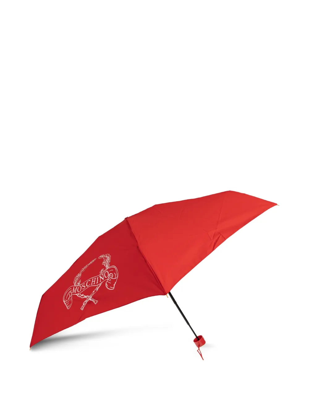 Moschino Opvouwbare paraplu met logoprint Rood