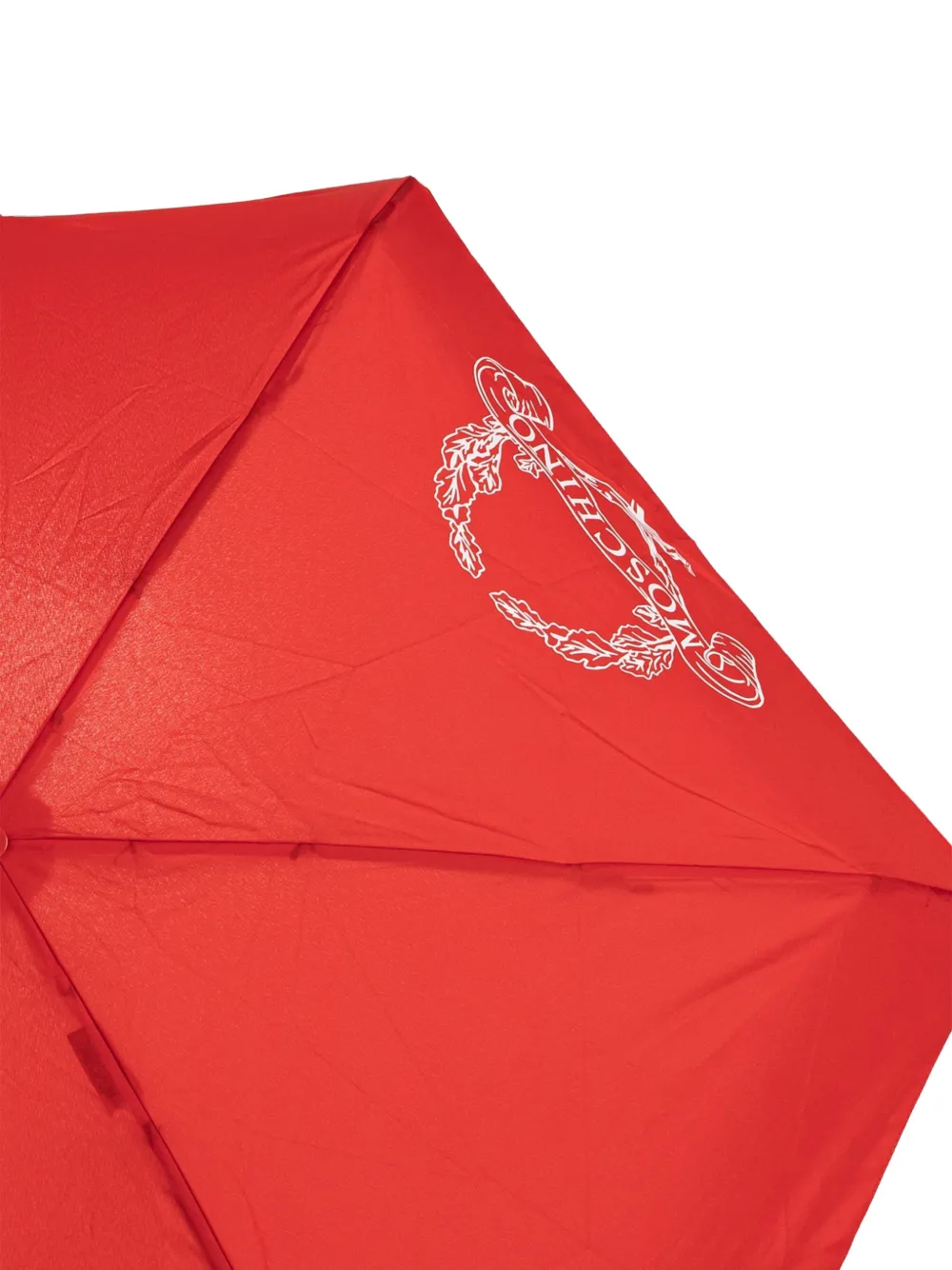 Moschino Opvouwbare paraplu met logoprint Rood