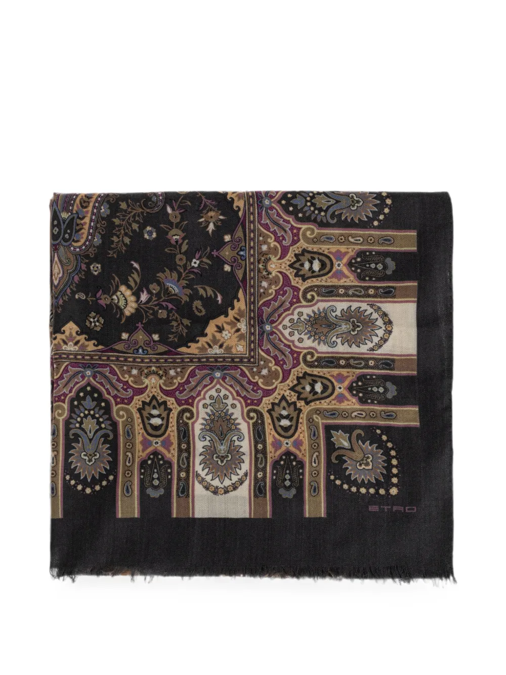 ETRO Sciarpa con stampa paisley - Nero