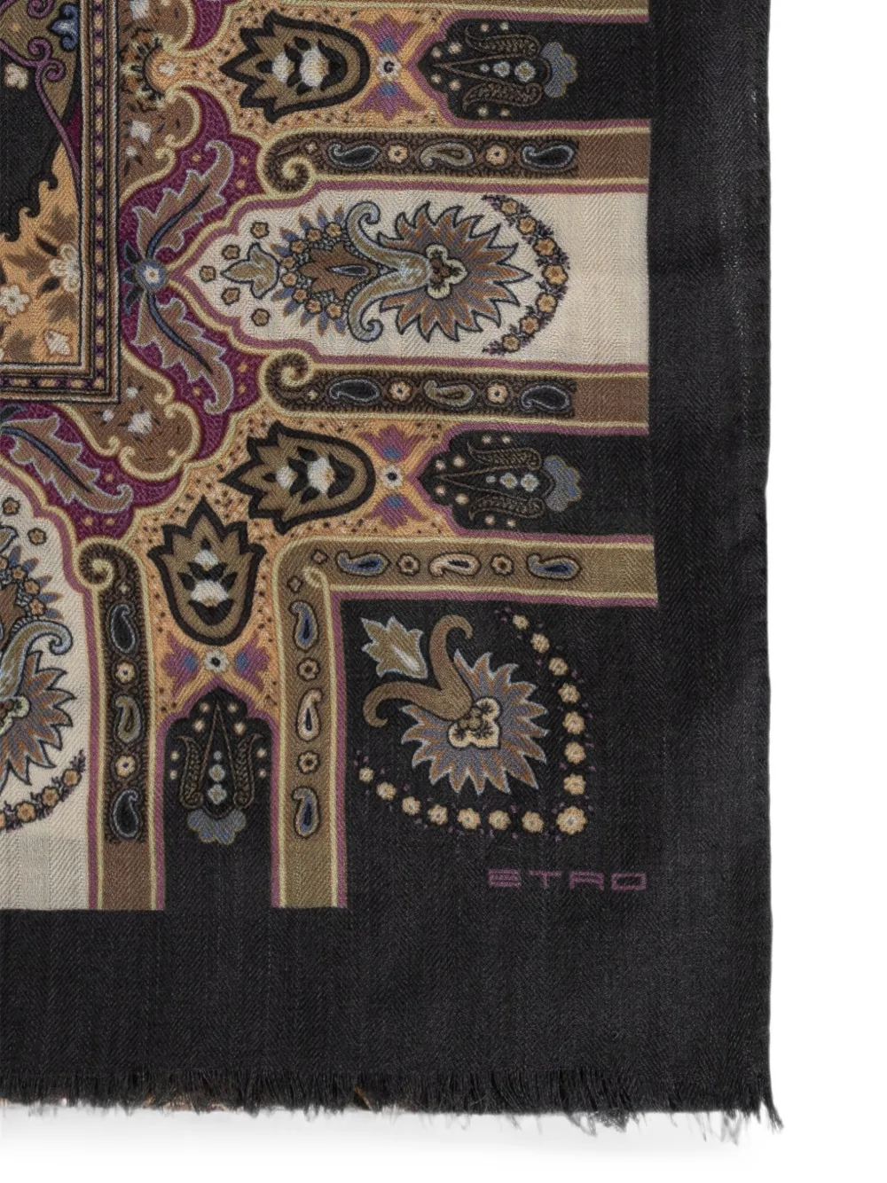 ETRO Sjaal met paisley-print Zwart