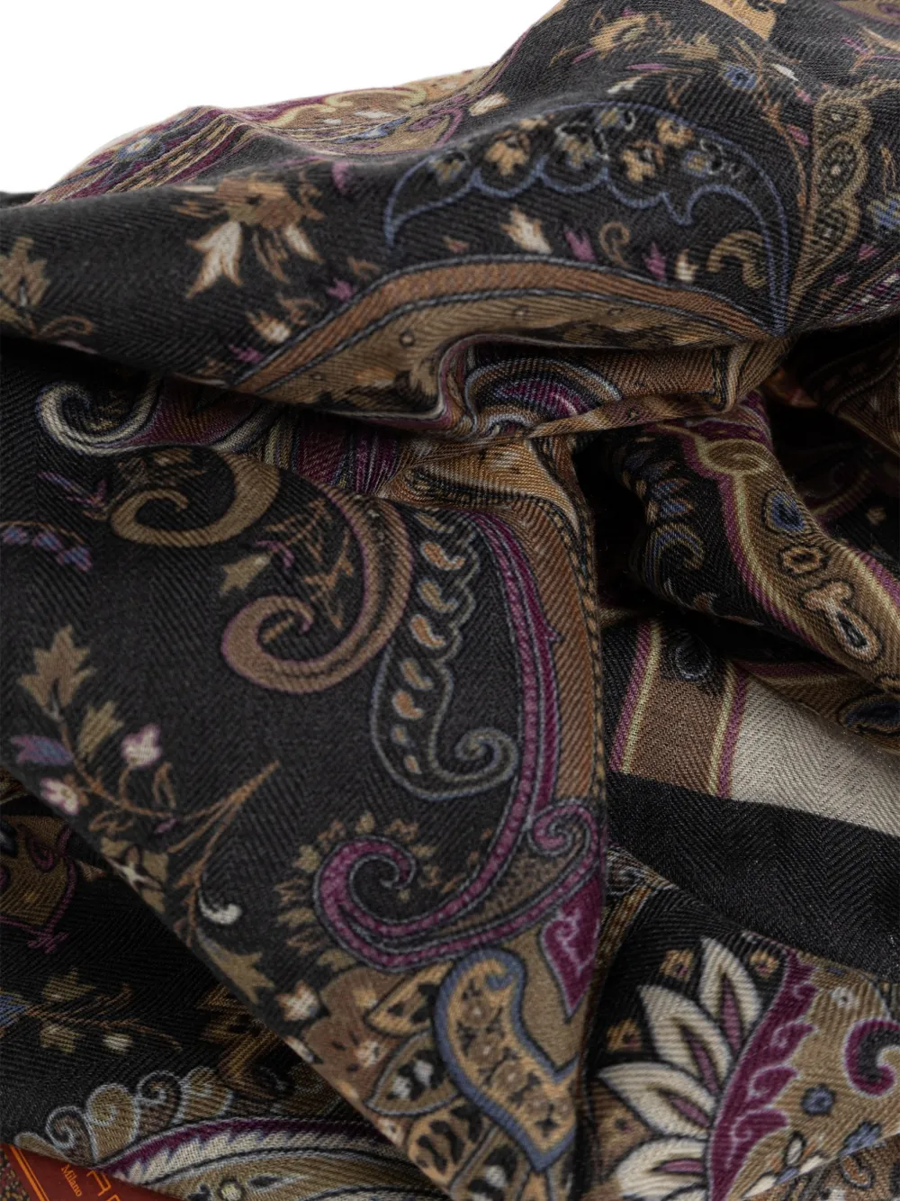 ETRO Sjaal met paisley-print Zwart