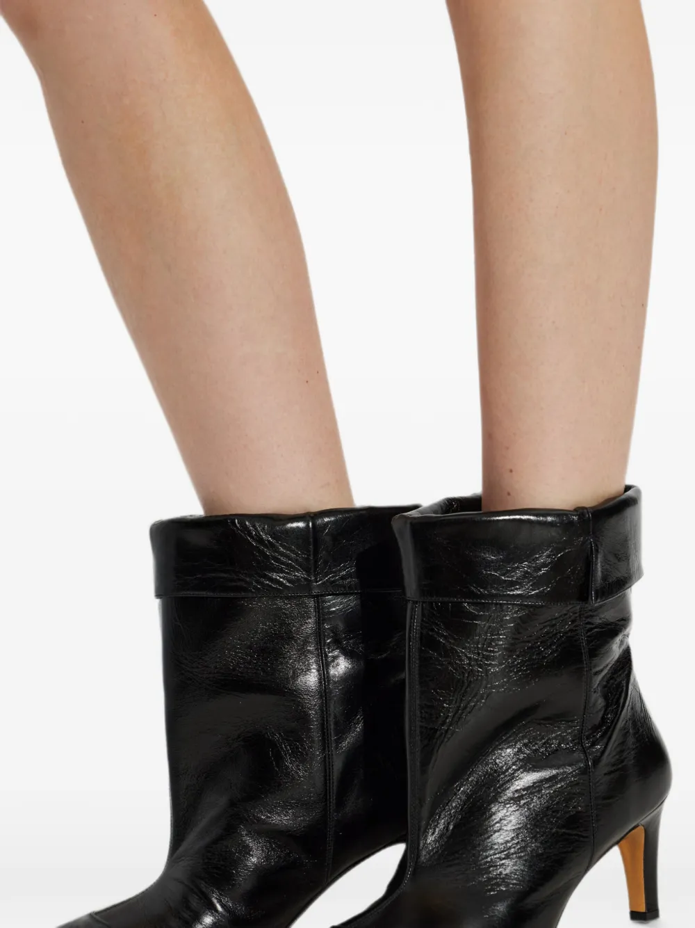 ISABEL MARANT Eldra fold-over ankle boots Zwart